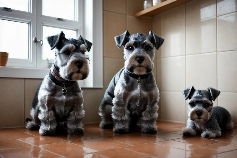 Accesorios para perros modernos hechos en casa sin coser: manualidad DIY con estilo schnauzer mini y costura moderna sin aguja
