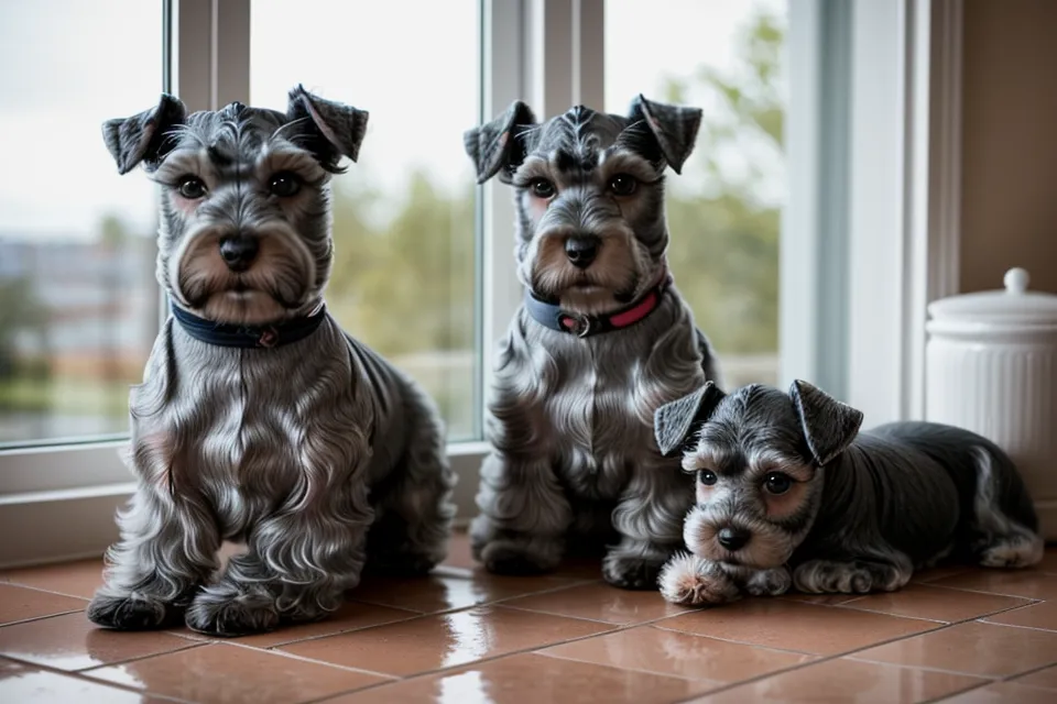 Detalle de las dos capas de pelo de un schnauzer miniatura, clave en el mantenimiento del pelaje y en la aparición de nudos