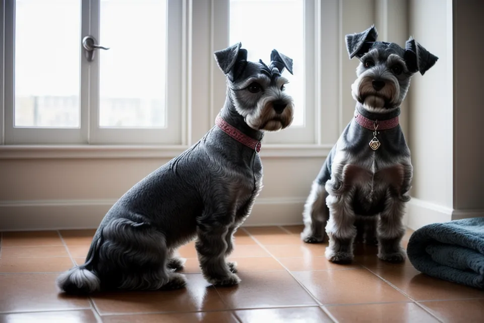 Primer plano de pelo duro de schnauzer antes de elegir el champú adecuado, textura áspera bajo luz natural