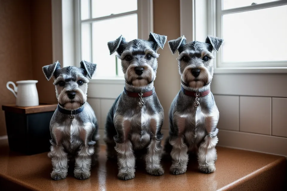 Secador de mascotas silencioso y banda para las orejas sobre una mesa, preparados para el secado canino