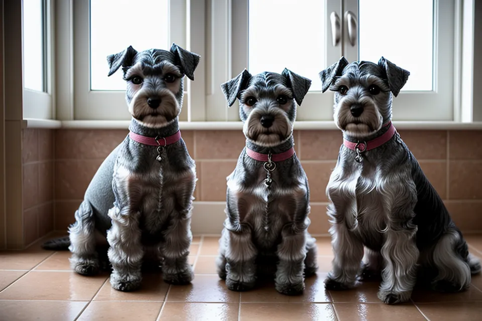 Comparativa de tejido de algodón y microfibra para el pelo duro de un schnauzer miniatura