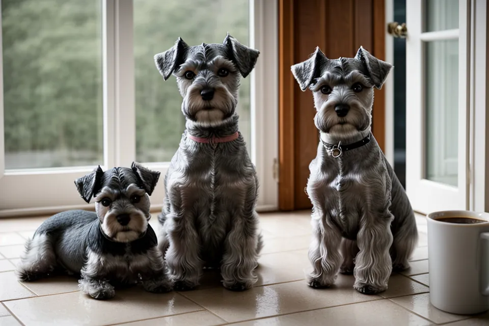 Chaleco de patchwork con cierre de velcro y cuello hecho con puño de camisa, estilo schnauzer mini