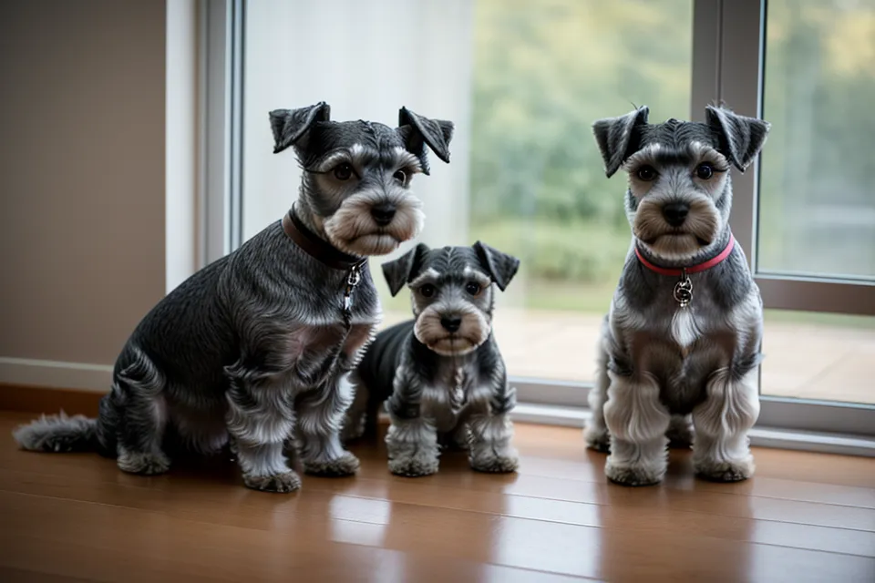 Pasos para limpiar las orejas a un perro con mucho pelo interno: revisión de oído en un schnauzer miniatura