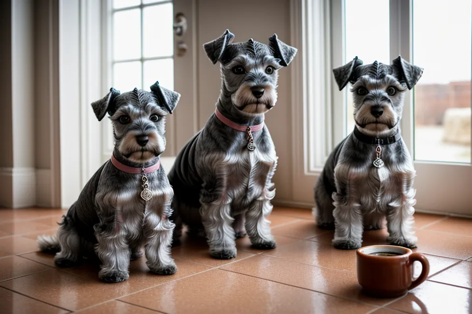 Portátil abierto con un curso de peluquería canina casera online y tijeras de entresacar al lado