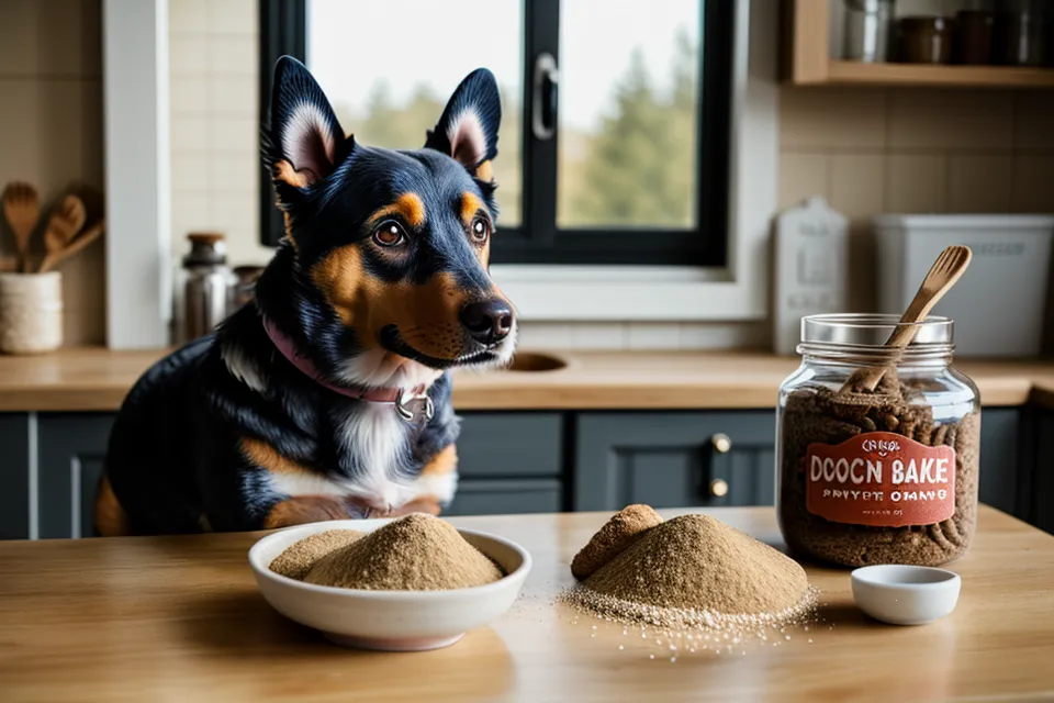 Harina de avena y canela para preparar recetas caninas de snacks navideños caseros